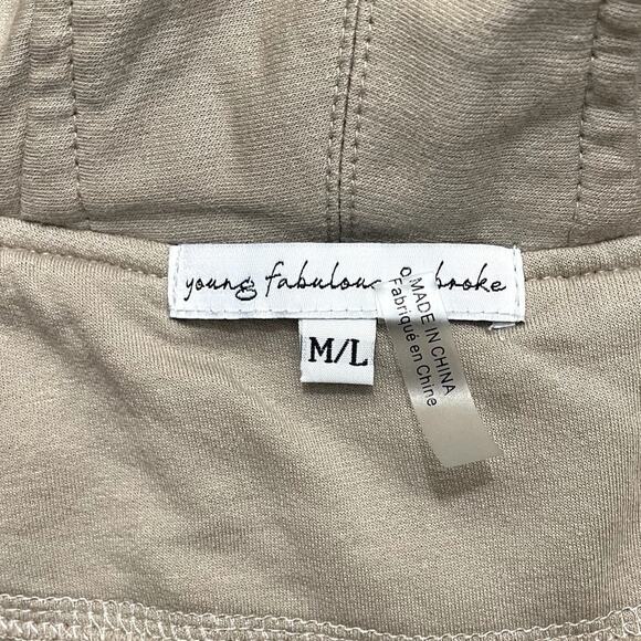 Young Fabulous & Broke Sandrine Quilted Shawl Collar Coat Beige Size M/L Chic - Picture 9 of 11